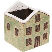 položky Keramický květináč Adventní mátově bílý 10×10×12cm