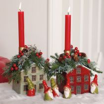 položky Keramický květináč Advent červený a bílý 10×10×12cm