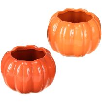 položky Keramický květináč na dýně oranžový Ø9,5 cm V6,5 cm 4 ks