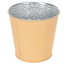 položky Kovový květináč, pastelově oranžová, Ø13,5 cm V12,5 cm