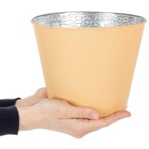 položky Kovový květináč, pastelově oranžová, Ø20cm V16cm