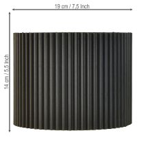 položky Papírový květináč černý Ø19cm V14cm 3 ks