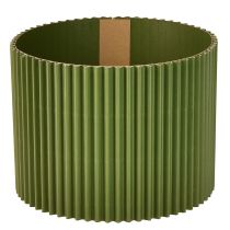 položky Papírový květináč tmavě zelený Ø19cm V14cm 3 ks