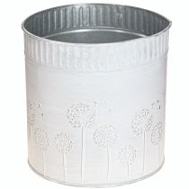 položky Květináč Pampelišky Kovový květináč Bílý Ø15,5cm V15,5cm