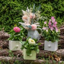 položky Květináč keramický, zásuvka na výsadbu, čtvercový, 12×10,5×9,5 cm 3ks