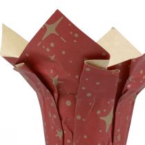 položky Sázecí papír hvězdičky červená/antracit/přírodní Ø12cm V12cm 9ks