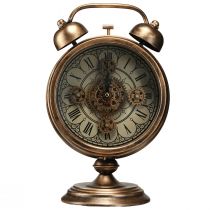 položky Hodiny s římskými číslicemi vintage kovové bronzové Ø22cm