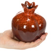 položky Keramická dekorace z granátového jablka, lesklá, 14 cm