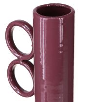 položky Moderní, umělecká váza s dlouhým hrdlem a kulatými úchyty pro stylové interiéry, 24 cm