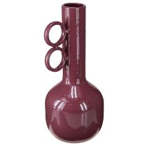 položky Moderní, umělecká váza s dlouhým hrdlem a kulatými úchyty pro stylové interiéry, 24 cm