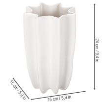 položky Žebrovaná váza, vysoká dekorativní váza na sušené květiny, 24 cm