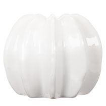 položky Keramická váza s motivem dýně, bílá, bytová dekorace, 15 cm