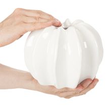 položky Dekorativní váza s dýní, lesklá, podzimní dekorace do obývacího pokoje, 19 cm