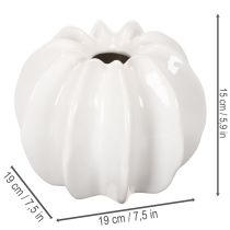 položky Dekorativní váza s dýní, lesklá, podzimní dekorace do obývacího pokoje, 19 cm