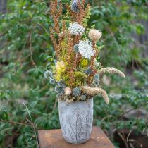 položky Váza Betonová bílá Váza na květiny s reliéfními květy vintage Ø18cm