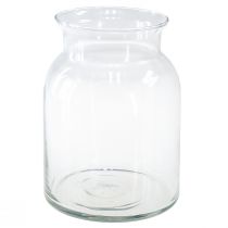 Dekorativní skleněná váza lucerna sklo čirá Ø18,5cm V25,5cm
