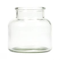 Mini vázičky skleněné dekorační retro skleněné vázy Ø12cm V12cm 6ks
