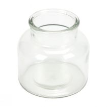 Mini vázičky skleněné dekorační retro skleněné vázy Ø12cm V12cm 6ks