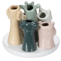 položky Dekorativní figurky zvířat ve váze, ideální pro hravý design místnosti, 13 cm