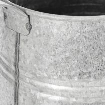 položky Pozinkovaná dekorativní konev na zalévání, kovová, šedá, vintage vzhled, 1,7 l, výška 23 cm, pro stylové květinové dekorace a květináče