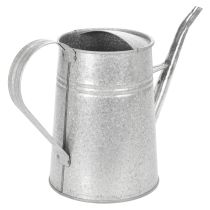 položky Pozinkovaná dekorativní konev na zalévání, kovová, šedá, vintage vzhled, 1,7 l, výška 23 cm, pro stylové květinové dekorace a květináče