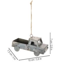 položky Dekorativní kovová auta k zavěšení ve vintage stylu, různé velikosti, 9-10 cm, 4 kusy