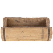 položky Vintage dřevěný květináč ve tvaru cihly, dřevo 30 cm