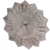 položky Vintage svícen šedý k zasunutí Ø11cm V8,5cm 4ks