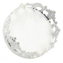 položky Vintage svícen na čajovou svíčku k zasunutí bílý Ø5,5cm V8cm 4ks