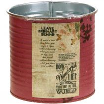 položky Vintage květináč dekorativní truhlík fialová kovová letní dekorace Ø11cm V10,5cm