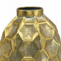 položky Vintage váza zlatá váza na květiny voštinový vzhled Ø22,5cm H31cm