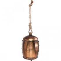 Deco věšák deco zvonek kovový měď vintage Ø13,5cm 49cm