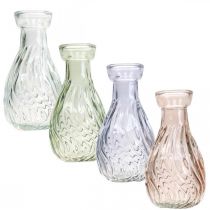 Vintage váza Malé květinové vázy barevné Ø11cm H6cm 4ks