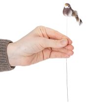 položky Dekorativní ptáci, umělá bytová dekorace, jarní příležitost, s barevným peřím z pravého peří, 5 cm, 18 kusů