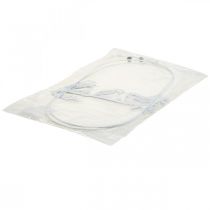 položky Ptáček dekorační okenní dekorace pružina, kov bílý H37,5cm 2ks