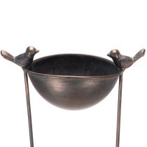 položky Dekorativní ptačí koupel, květinová miska s mřížkou, nostalgický vzhled, stylový zahradní doplněk, 75 cm