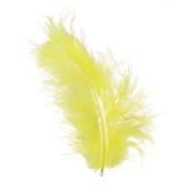položky Ptačí peří žluté pro řemesla dekorativní peří 5cm - 10cm 20g