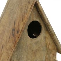 Ptačí budka na stojící, dekorativní budka přírodní dřevo V29cm