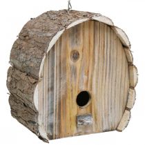 položky Dekorativní budka pro ptáčky dřevěná zahradní dekorace přírodní bílá praná v22cm š21cm