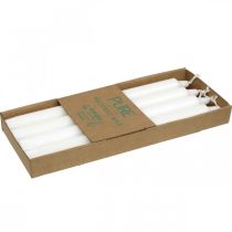 položky PURE voskové svíčky tyčinkové svíčky bílé 250/23mm přírodní vosk 4 ks