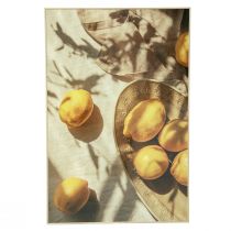 položky Nástěnná dekorace obrázek s citrony letní dekorace na zavěšení 40x60cm