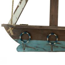 položky Nástěnná police lodní námořní dekorativní dřevěná šatní skříň 62×14cm V75cm