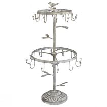 položky Nosič produktu kovový rezavě šedý na ozdobná ramínka Ø24cm H49cm