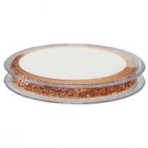 položky Vánoční stuha růžová měděná třpytivá ozdobná stuha 10mm 10m