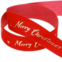 položky Vánoční stuha červená zlatá &quot;Merry Christmas&quot; stuha 25mm 20m