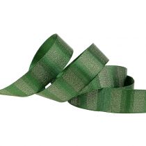Vánoční stuha se zlatými nitěmi barevné 25mm 20m