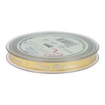 položky Vánoční stuha Veselá vánoční stuha Bílé zlato 10mm 20m