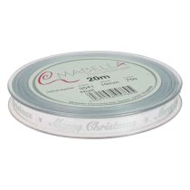 položky Vánoční stuha Veselá vánoční stuha Stříbrná bílá 10mm 20m