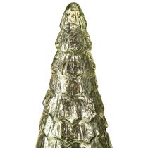 položky Vánoční stromeček s LED osvětlením vintage zeleno-zlatý 38 cm