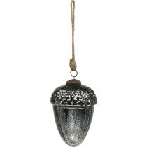 položky Vintage vánoční ozdoba na stromeček žalud skleněný vánoční přívěsek V14cm Ø10cm 2ks